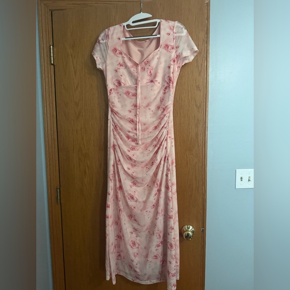 SHEIN Dresses & Skirts - Floral Pink Women's Dress - Shein MEDIUM never worn